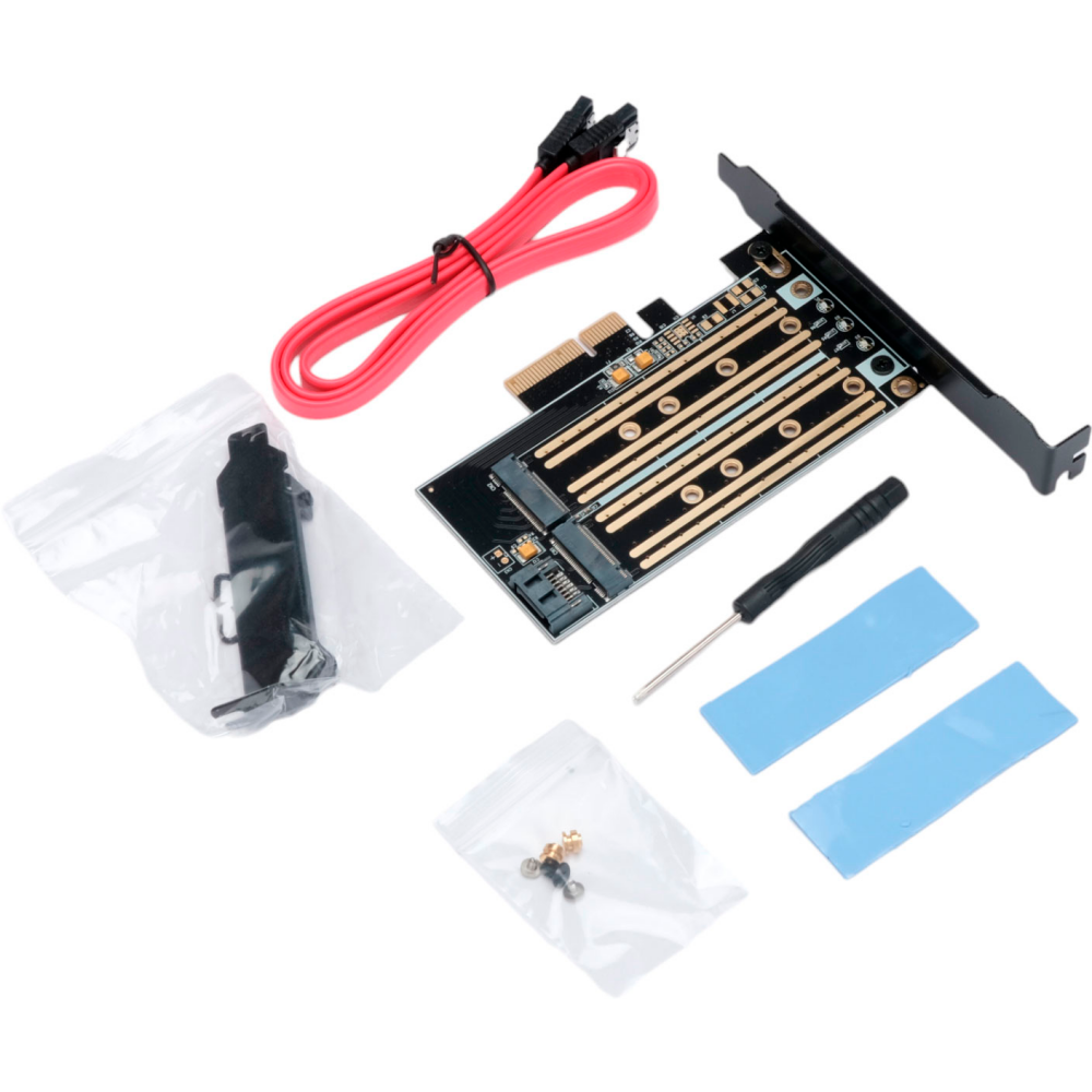 Переходник PCI-E - M.2 Gembird MF-PCIE-NVME-SATA - фото 5