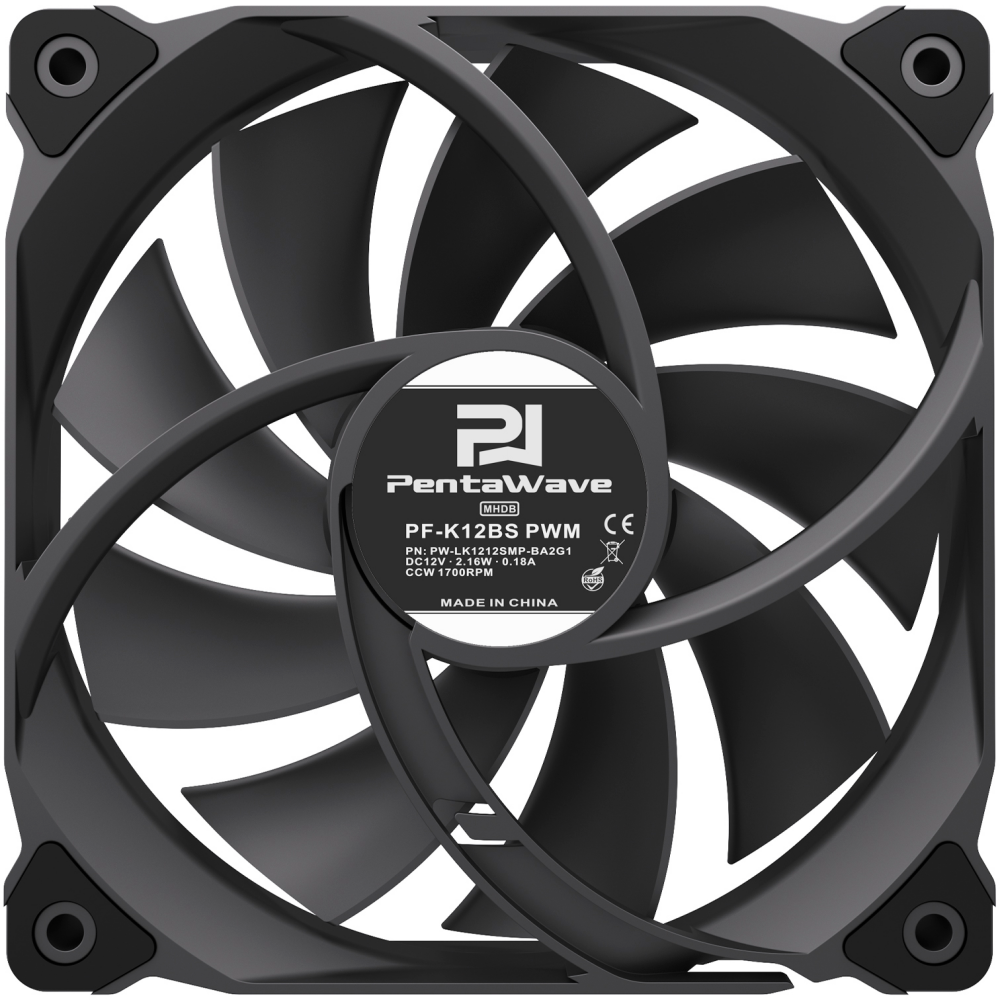 Вентилятор для корпуса PentaWave PF-K12BS - PF-K12BS PWM - фото 2