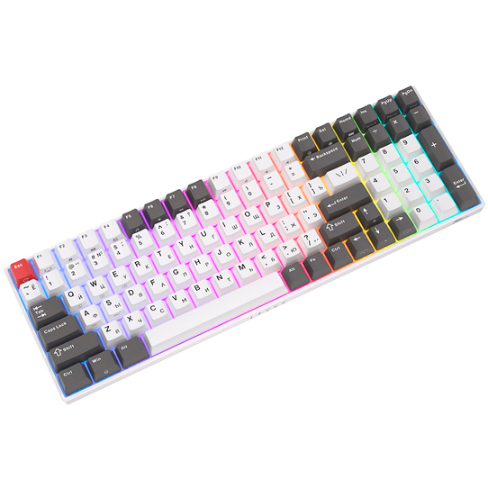 Клавиатура Royal Kludge RK100 White/Grey (Red Switch) - 6935280824050 - фото 5