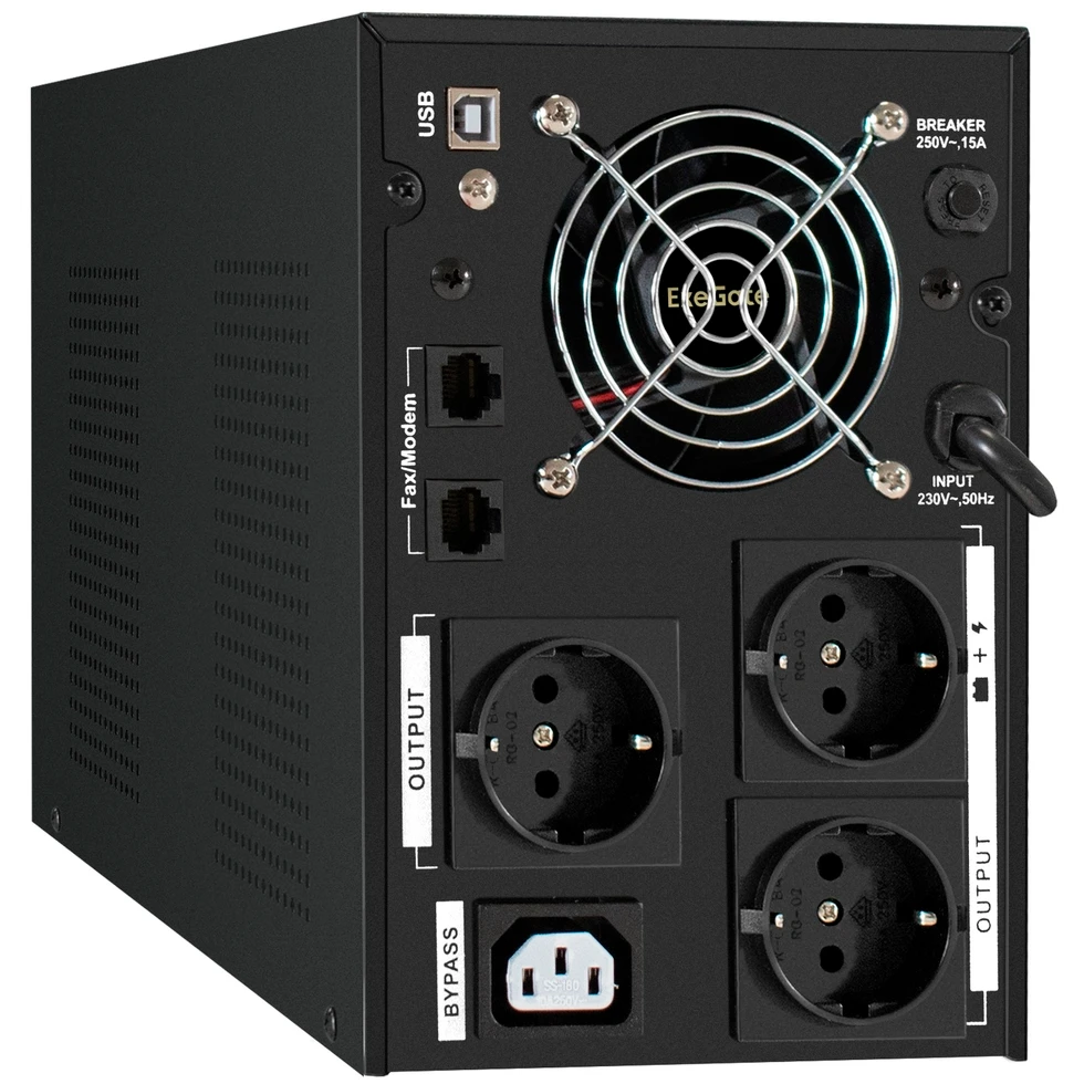 ИБП ExeGate SineTower SN-2000.LCD.AVR.3SH.1C13.RJ.USB - EX295983RUS - фото 2