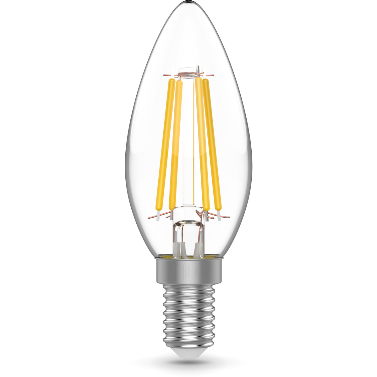 Филаментная лампочка Gauss Basic Filament 4100K (4.5 Вт, E14) 10 шт. - 1031215