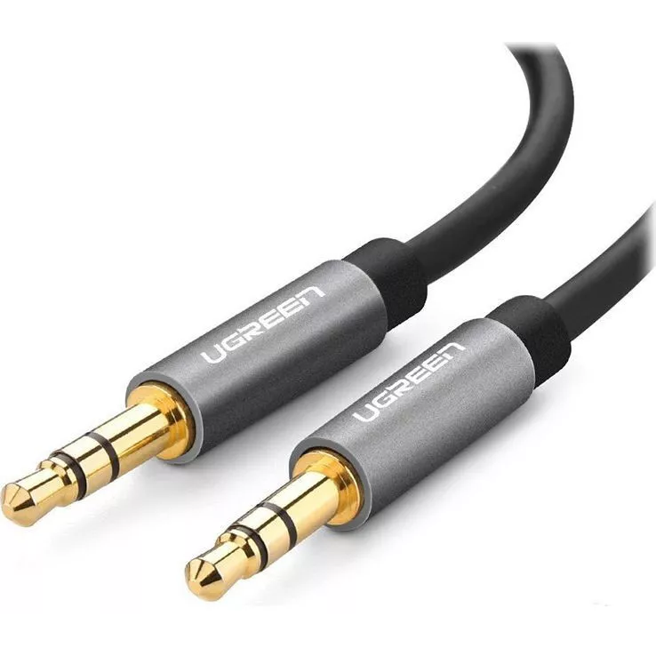 Кабель 3.5 Jack (M) - 3.5 Jack (M), 3м, UGREEN AV119 Grey/Black - 10736