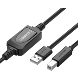 Кабель USB A (M) - USB B (M), 15м, UGREEN US122 (10362)