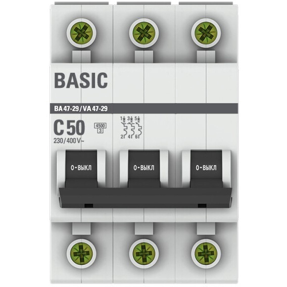Автоматический выключатель EKF mcb4729-3-50C - фото 2