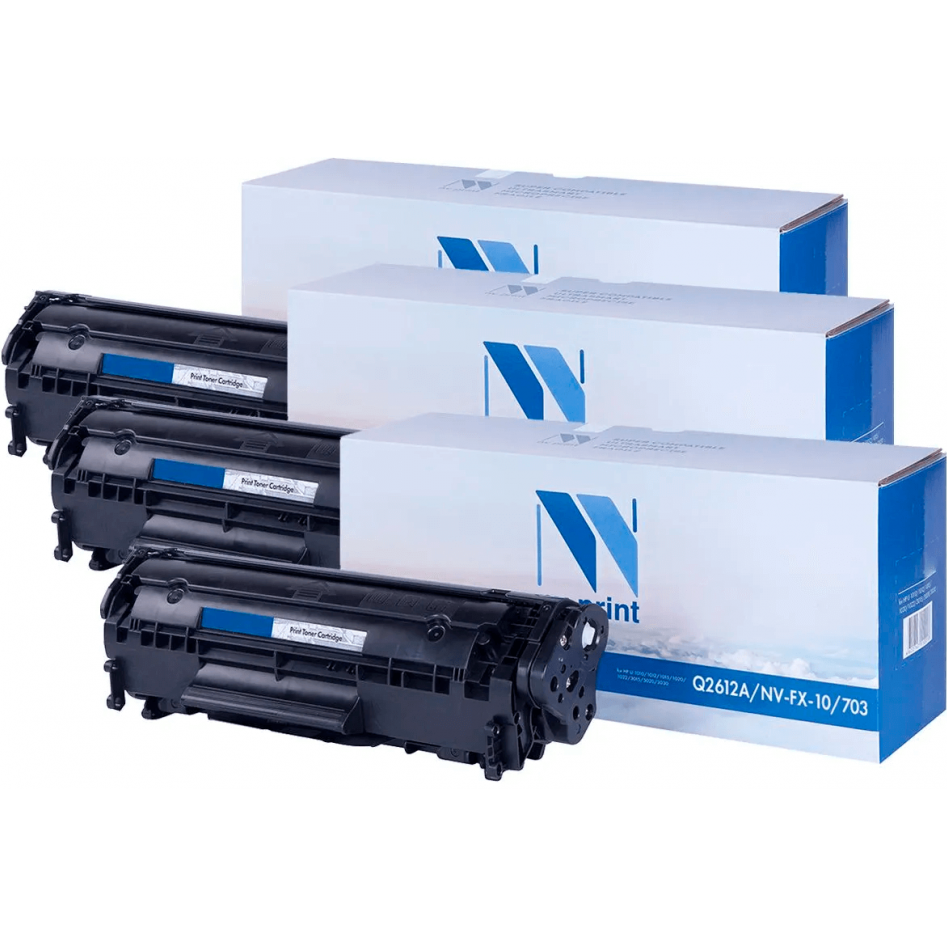 Картридж NV Print Q2612A/FX10/703-SET3 Black