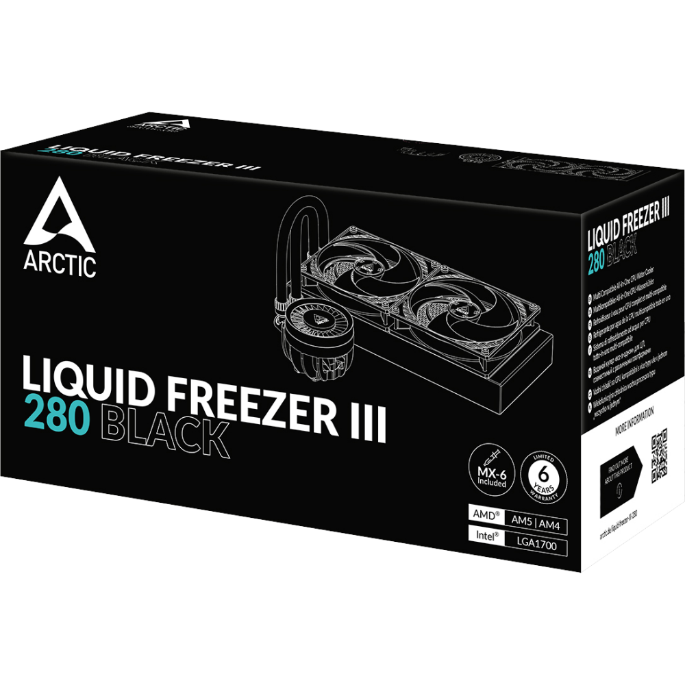 Система жидкостного охлаждения Arctic Liquid Freezer III 280 Black - ACFRE00135A - фото 6