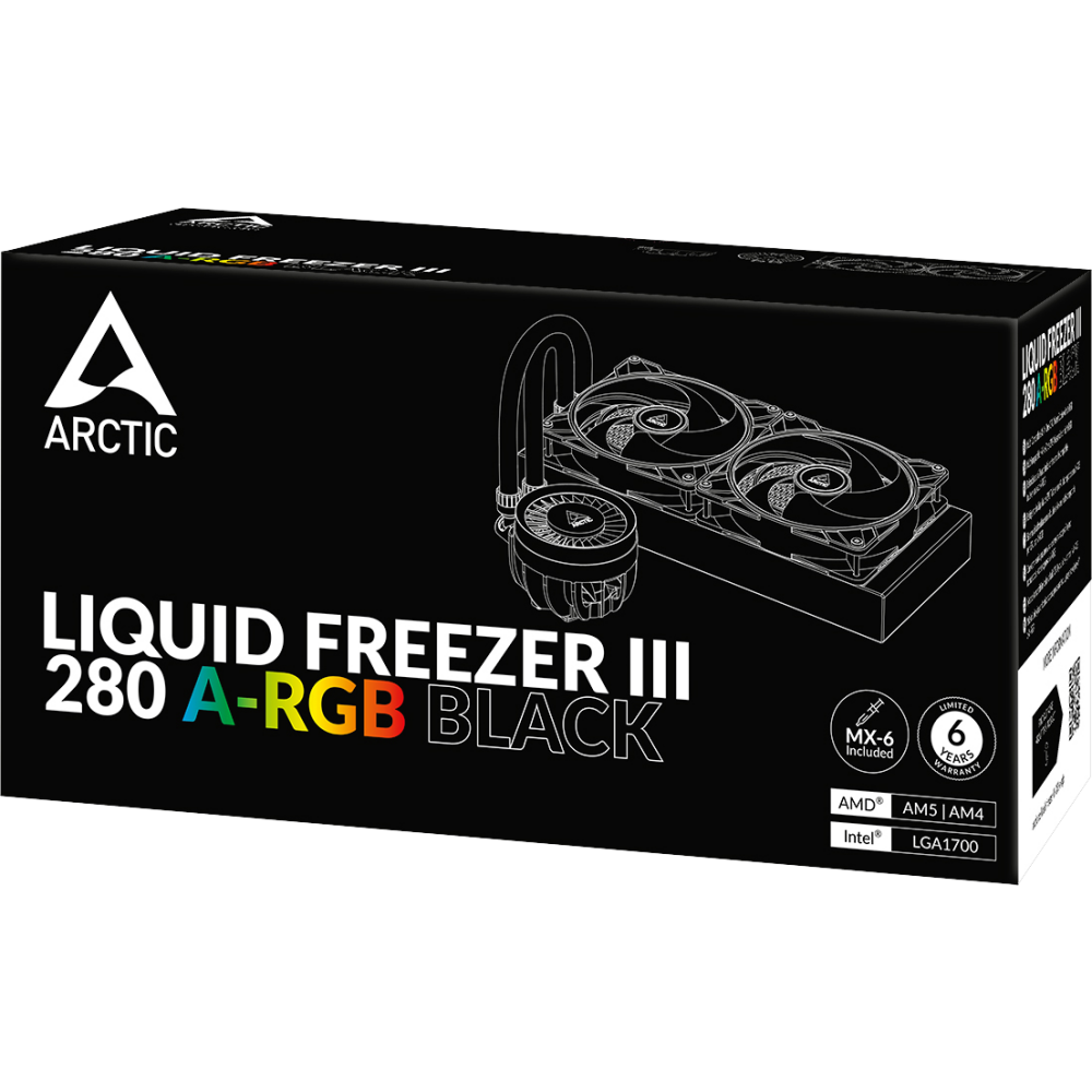 Система жидкостного охлаждения Arctic Liquid Freezer III 280 ARGB Black - ACFRE00143A - фото 7