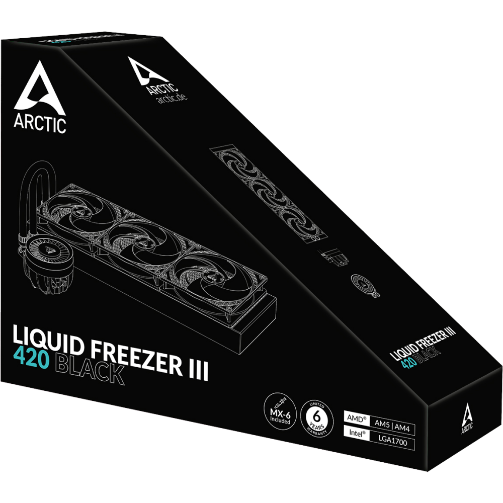 Система жидкостного охлаждения Arctic Liquid Freezer III 420 Black - ACFRE00137A - фото 6