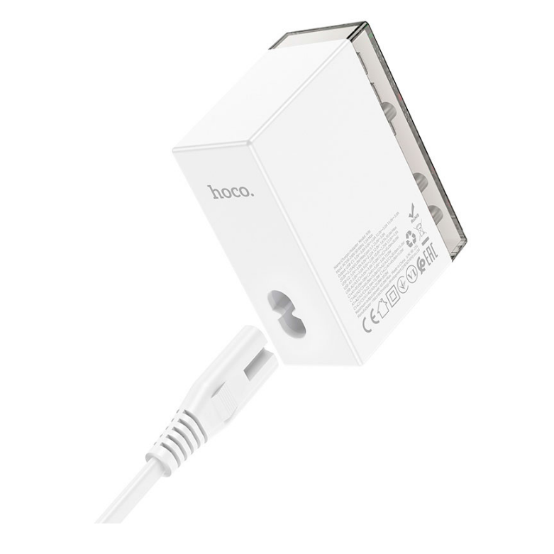 Сетевое зарядное устройство HOCO 65W GaN White - 6942007606608 - фото 3