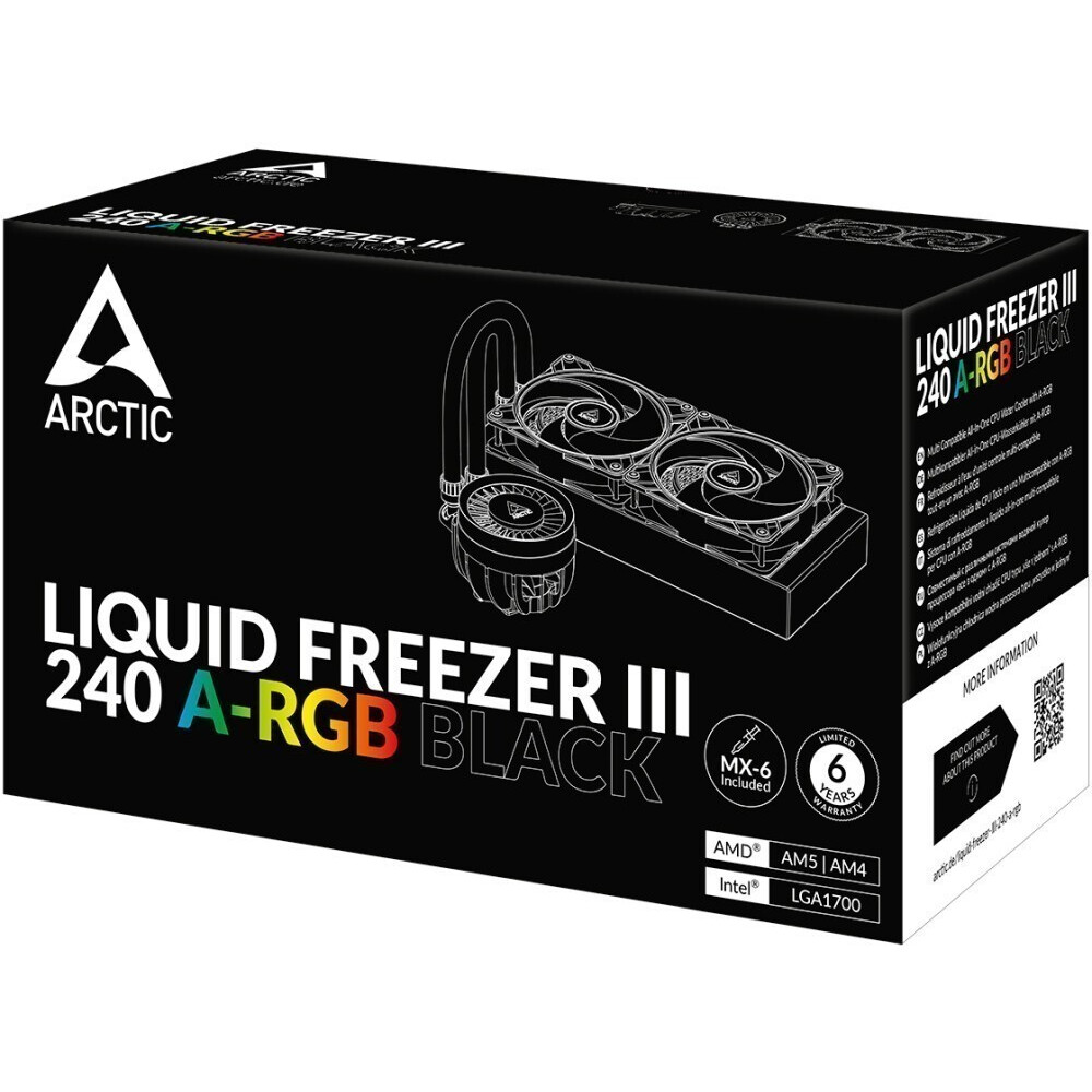 Система жидкостного охлаждения Arctic Liquid Freezer III 240 ARGB Black - ACFRE00142A - фото 6