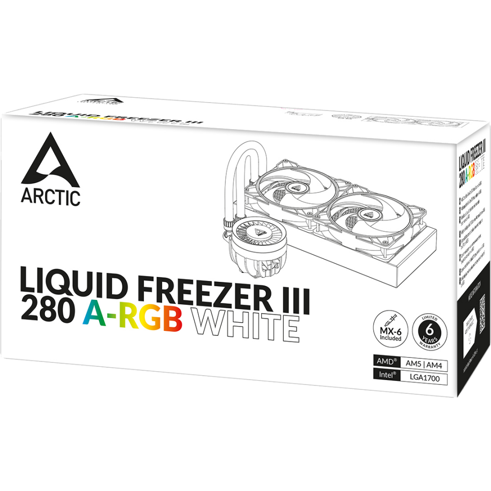 Система жидкостного охлаждения Arctic Liquid Freezer III 280 ARGB White - ACFRE00151A - фото 11
