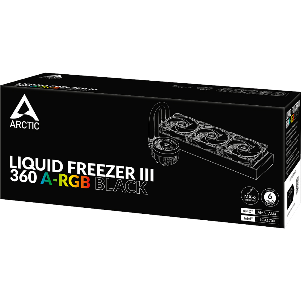 Система жидкостного охлаждения Arctic Liquid Freezer III 360 ARGB Black - ACFRE00144A - фото 7