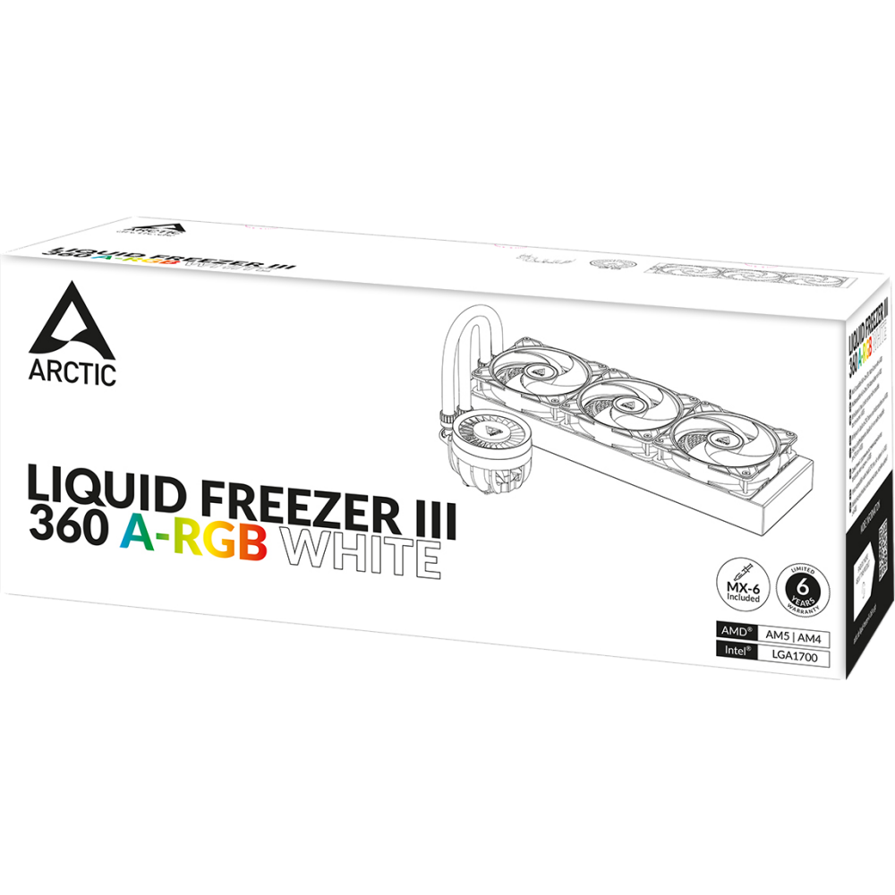 Система жидкостного охлаждения Arctic Liquid Freezer III 360 ARGB White - ACFRE00152A - фото 7