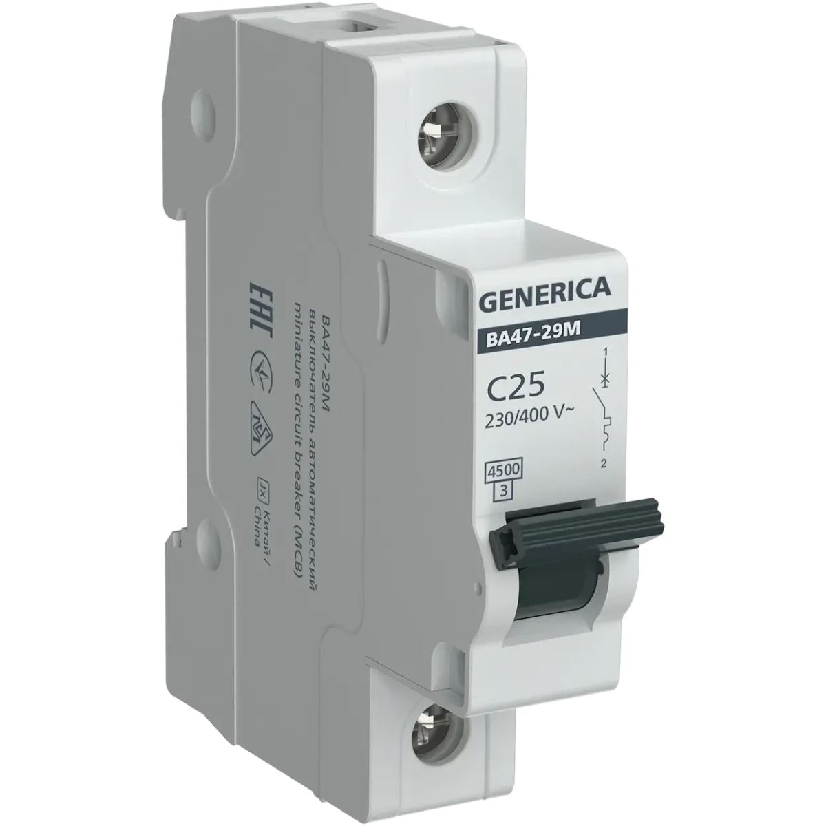 Автоматический выключатель GENERICA MVA21-1-025-C-G