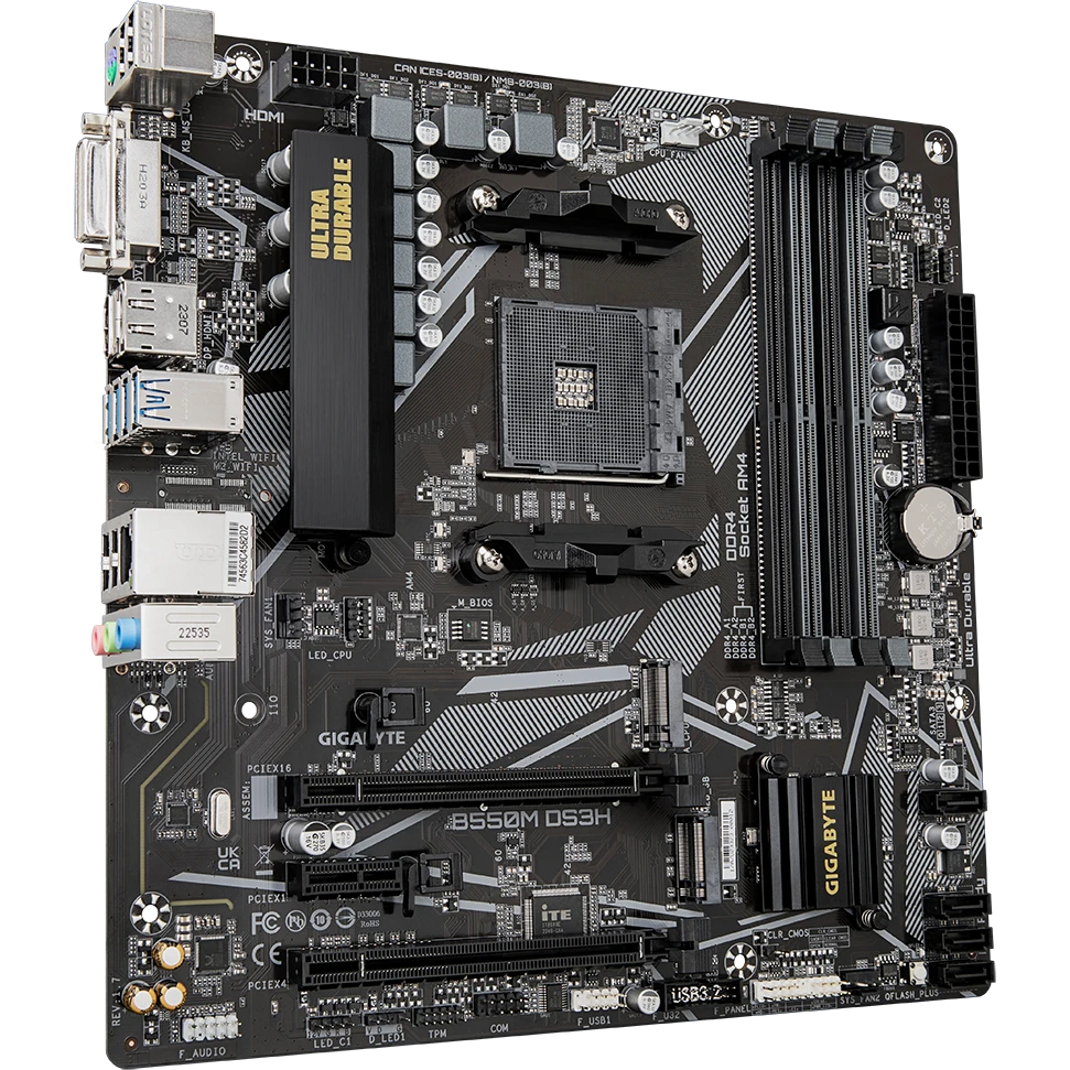 Материнская плата Gigabyte B550M DS3H v.1.7 - B550M DS3H rev.1.7 - фото 2