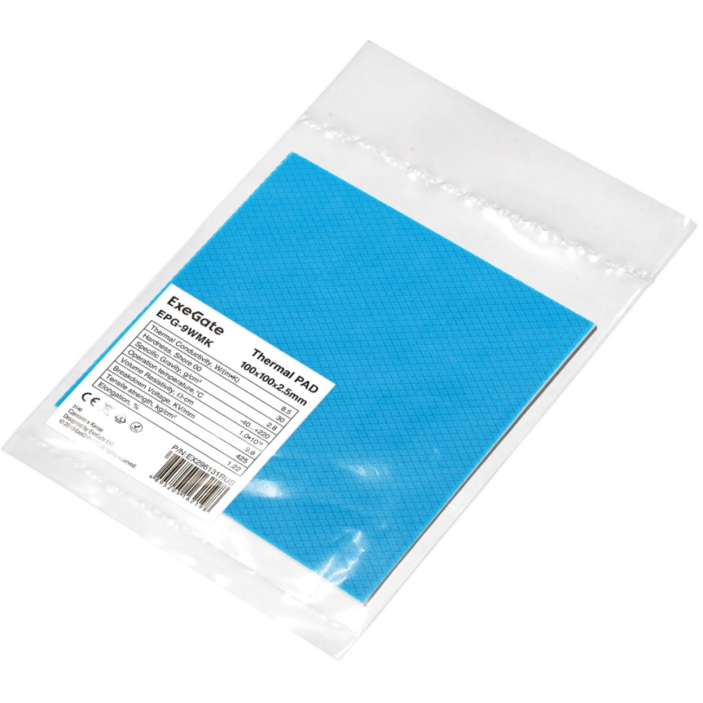 Термопрокладка ExeGate 100x100x2.5мм (EPG-9WMK) - EX296131RUS - фото 2