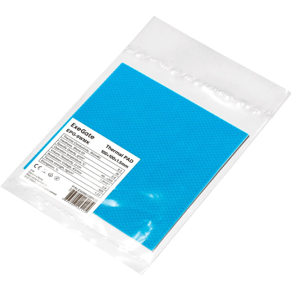 Термопрокладка ExeGate 100x100x1.5мм (EPG-9WMK) - EX296129RUS - фото 2