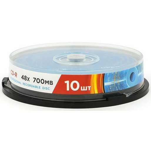 Диск CD-R Mirex 700Mb 48x Cake Box (10шт) - UL120051A8L