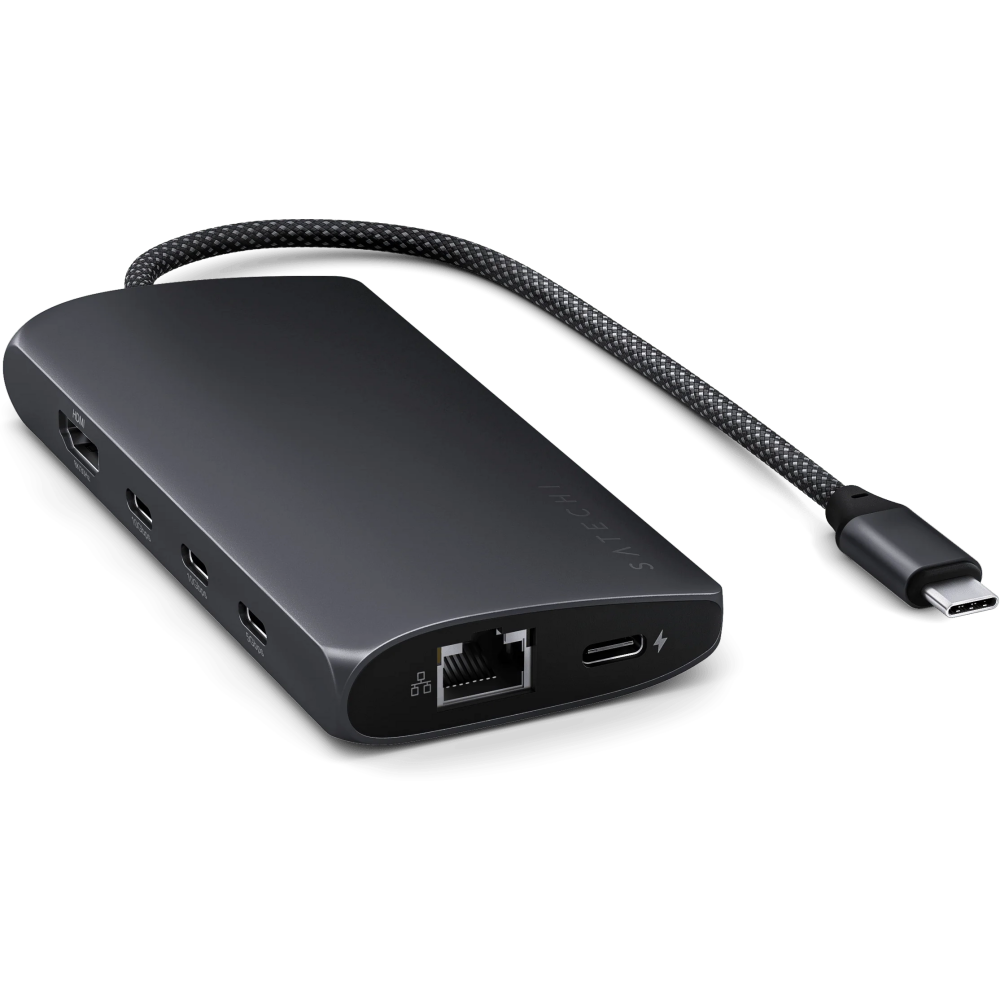 Док-станция Satechi USB-C Multiport Adapter V3 Midnight (ST-P8KED)