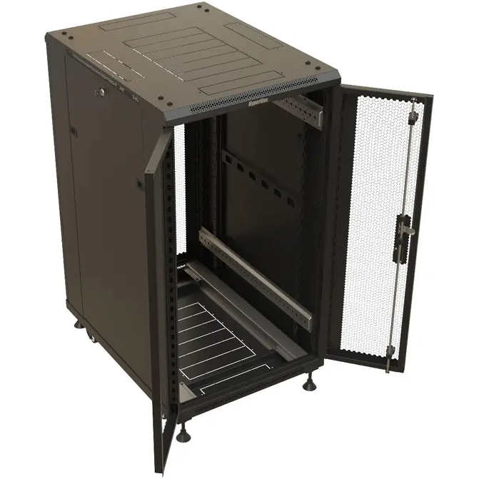 Шкаф Hyperline TTBR-1866-DD-RAL9004 - фото 2