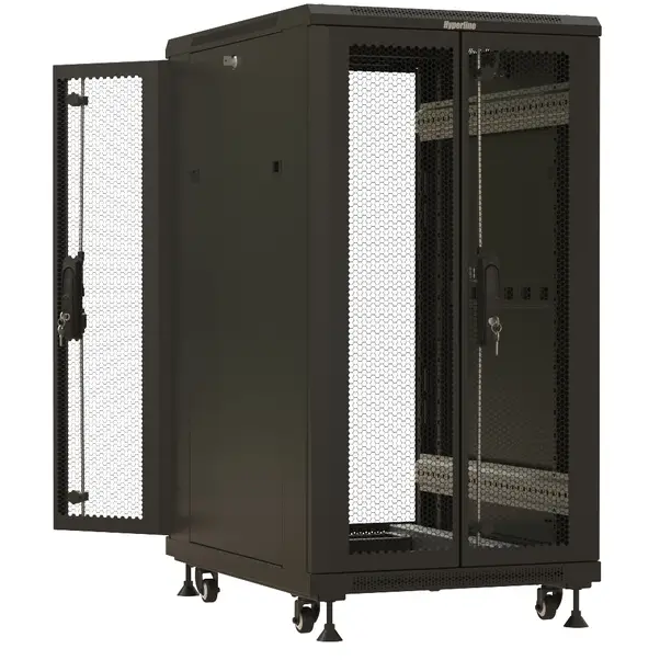Шкаф Hyperline TTBR-1866-DD-RAL9004 - фото 3
