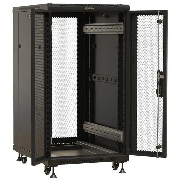Шкаф Hyperline TTBR-1866-DD-RAL9004 - фото 4