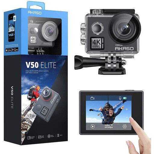Экшн-камера AKASO V50 Elite - SYA0074-GY1 - фото 6
