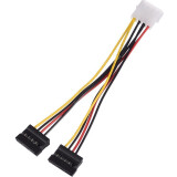 Переходник Molex - 2x SATA, 0.2м, GoPower 00-00027494