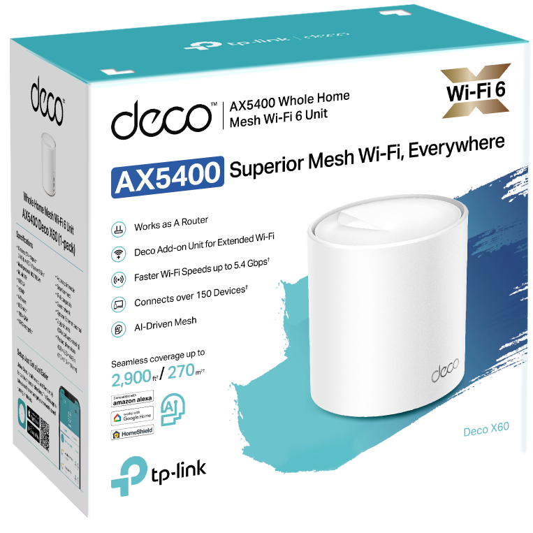 Mesh роутер TP-Link Deco X60 AX5400 (1 шт.) - Deco X60(1-pack) - фото 3