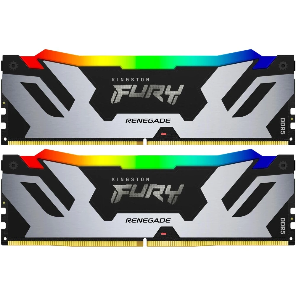 Оперативная память 32Gb DDR5 7600MHz Kingston Fury Renegade Silver RGB (KF576C38RSAK2-32) (2x16Gb KIT)