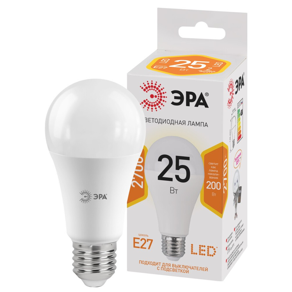 Светодиодная лампочка ЭРА STD LED A65-25W-827-E27 (25 Вт, E27) - Б0035334