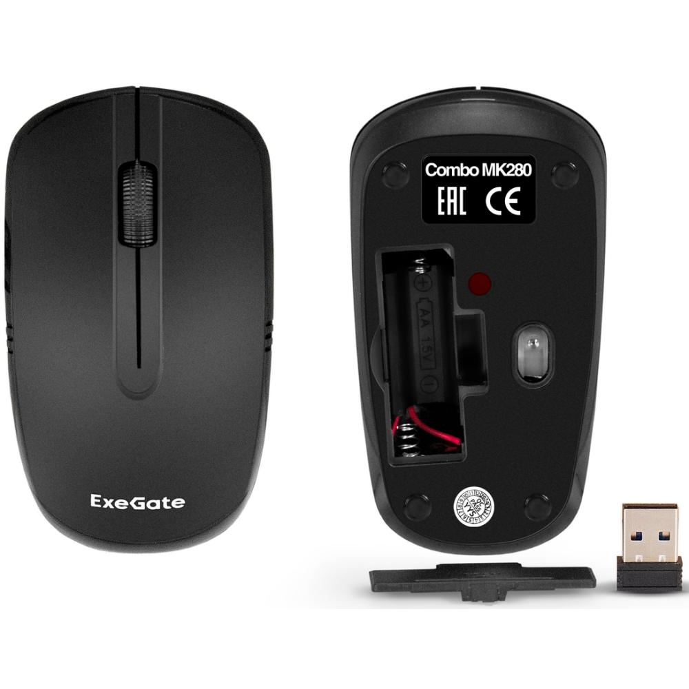 Клавиатура + мышь ExeGate MK280 Black - EX296104RUS - фото 6