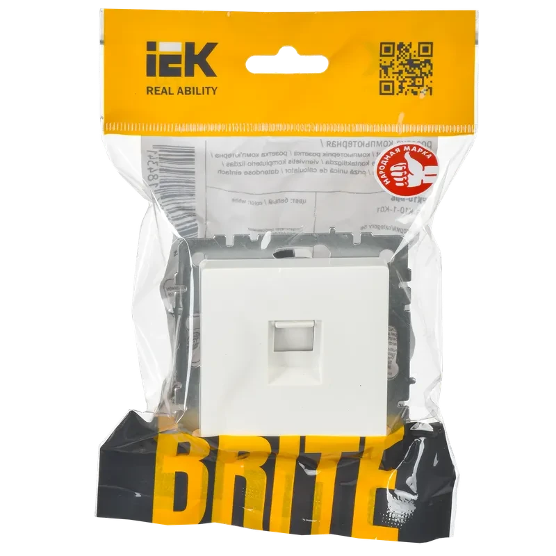 Розетка RJ-45 IEK BRITE BR-K10-2-K01 - фото 2