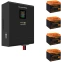 ИБП + батарея ExeGate FineSine SX-7000.LCD.AVR.2SH.T + 4x HRL 12-45 (45Ач) - EX296683RUS