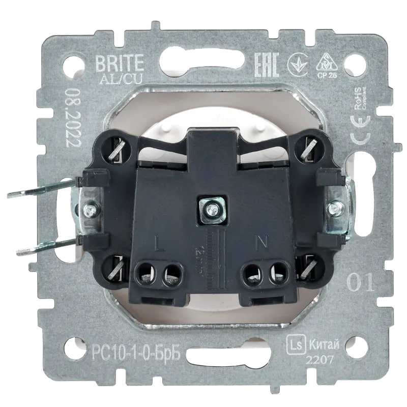 Электрическая розетка IEK BRITE BR-R10-10-K01 - фото 4