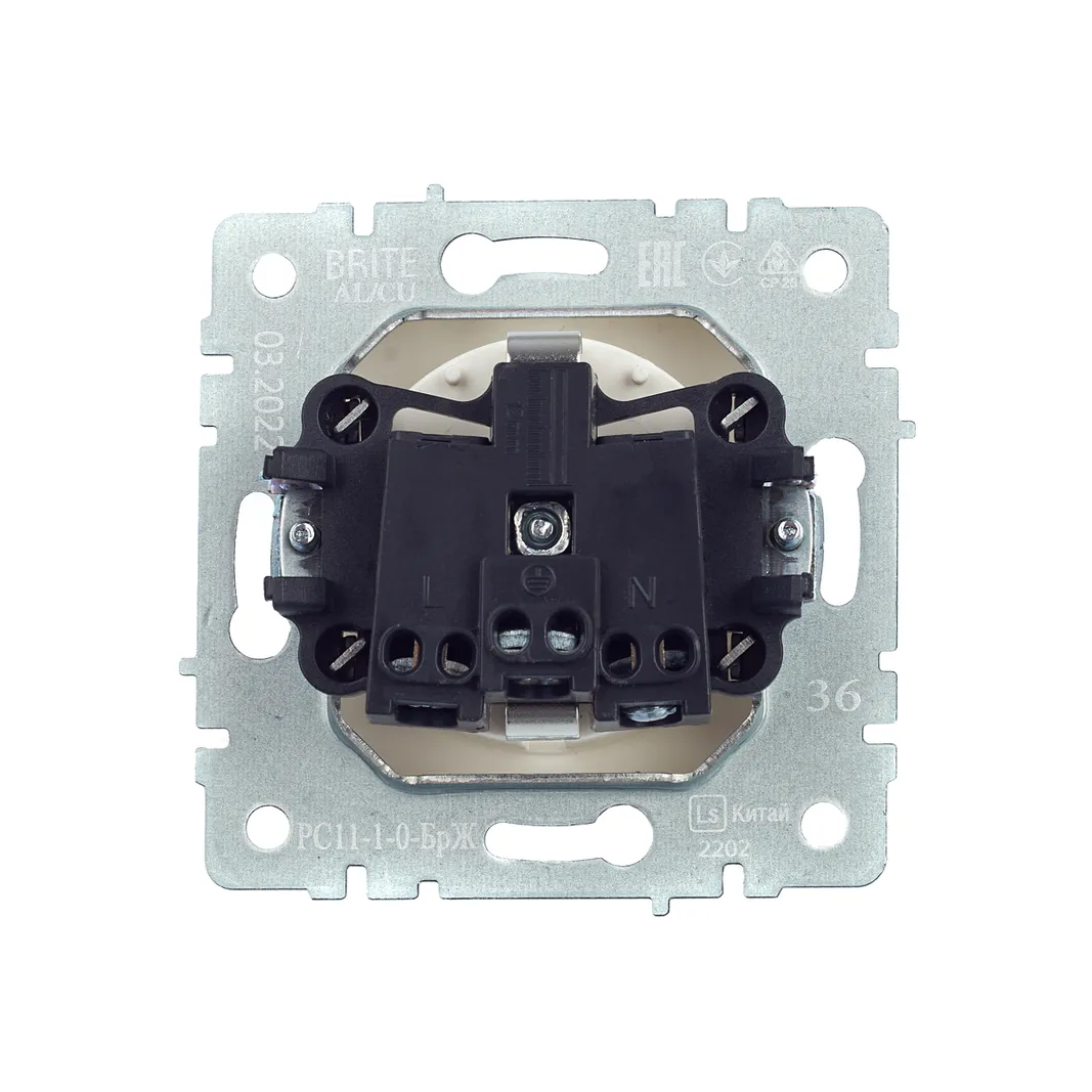 Электрическая розетка IEK BRITE BR-R11-16-K36 - фото 3
