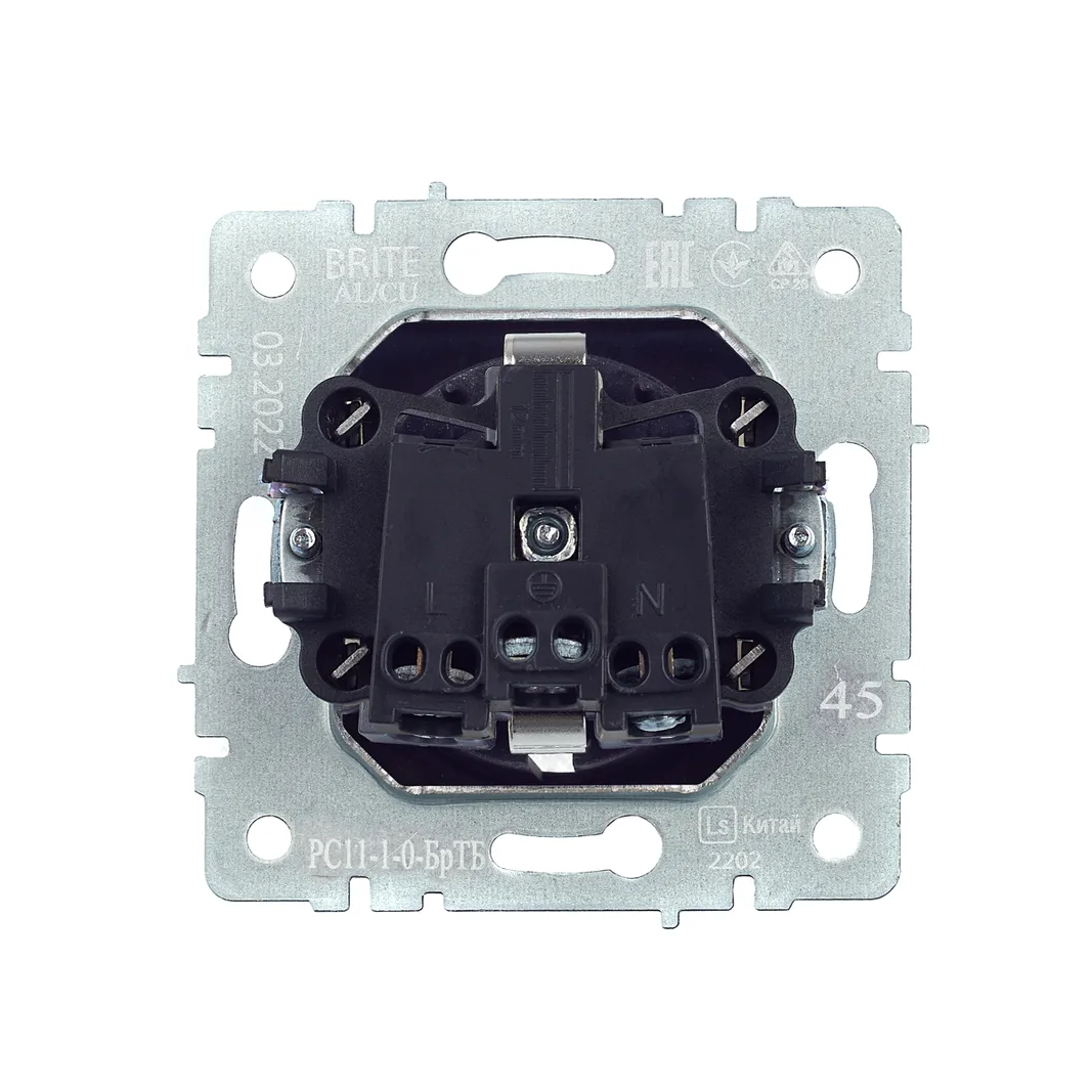 Электрическая розетка IEK BRITE BR-R11-16-K45 - фото 3