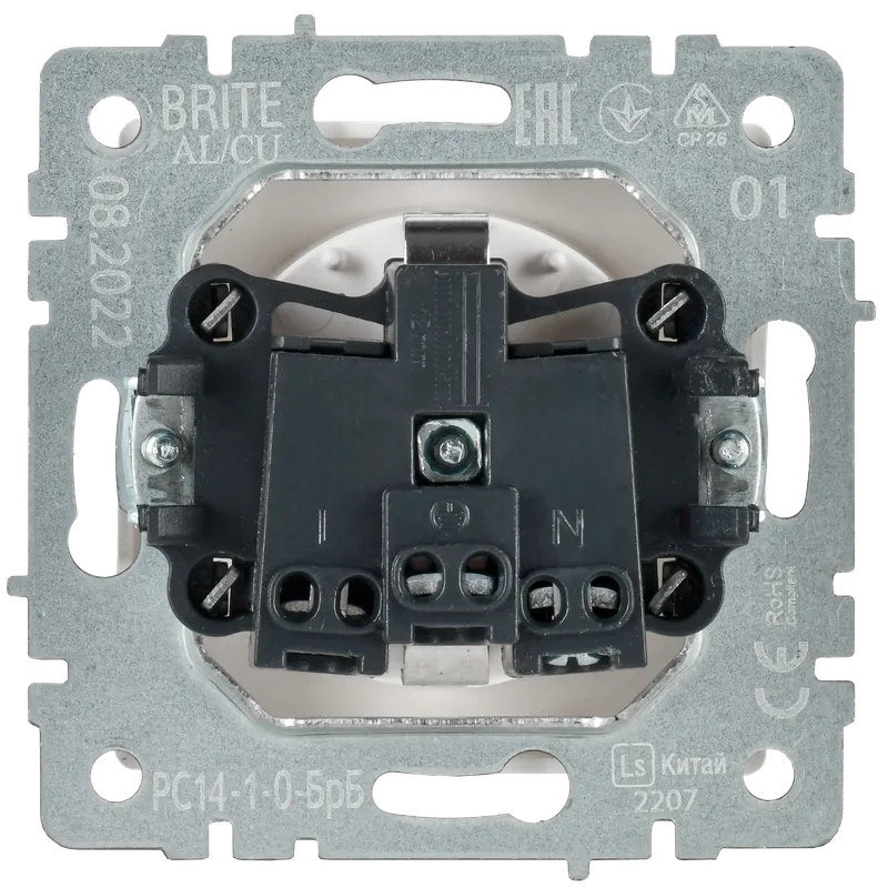 Электрическая розетка IEK BRITE BR-R14-16-K01 - фото 3