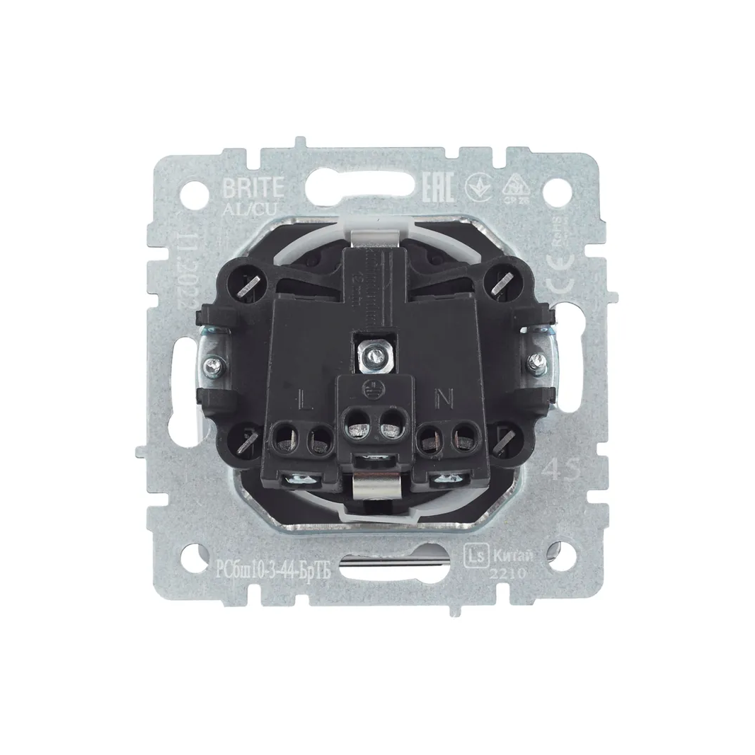 Электрическая розетка IEK BRITE BR-R16-16-44-K45 - фото 3