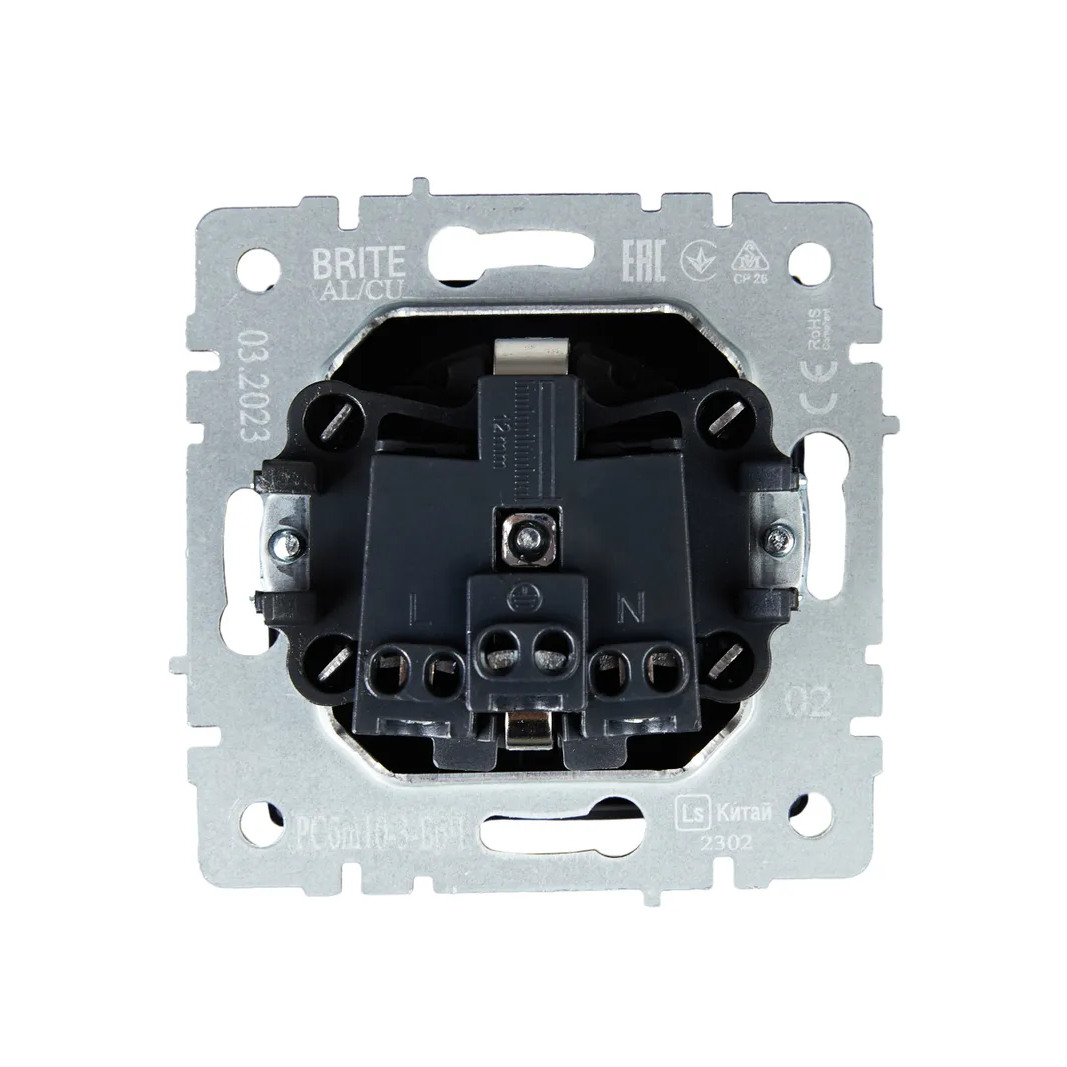 Электрическая розетка IEK BRITE BR-R16-16-K02 - фото 3
