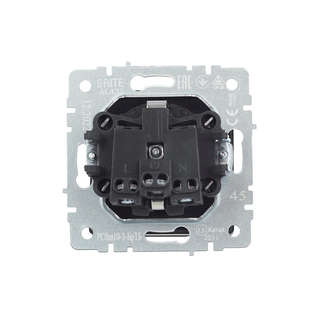 Электрическая розетка IEK BRITE BR-R16-16-K45 - фото 3