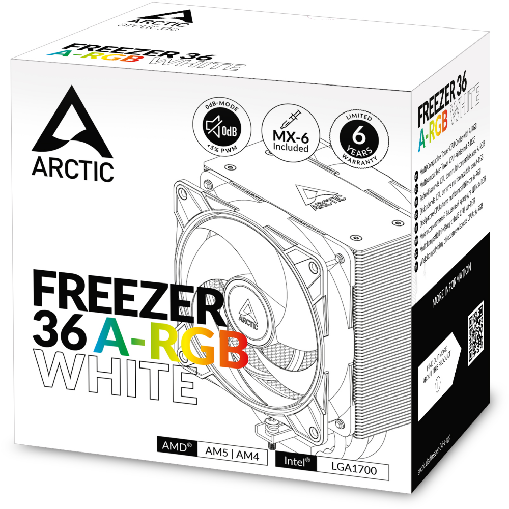 Кулер Arctic Freezer 36 A-RGB White (ACFRE00125A) - фото 6
