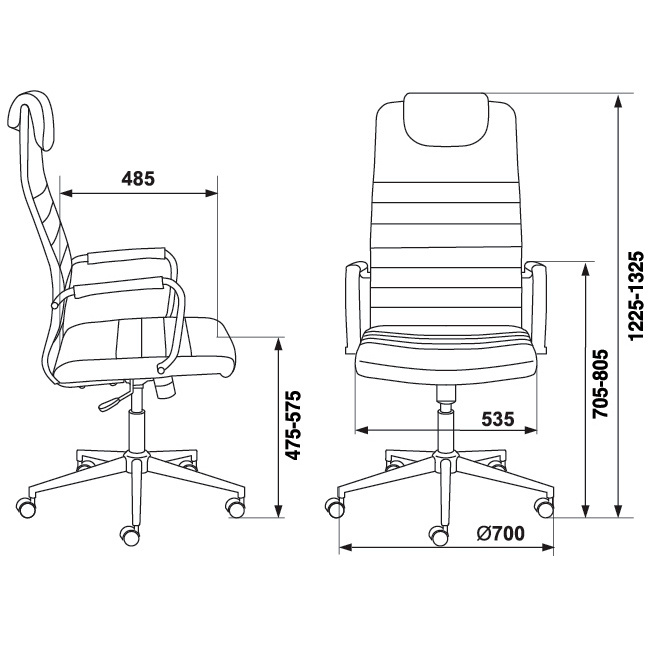 Офисное кресло Бюрократ KB-9N/ECO/BLACK - фото 5