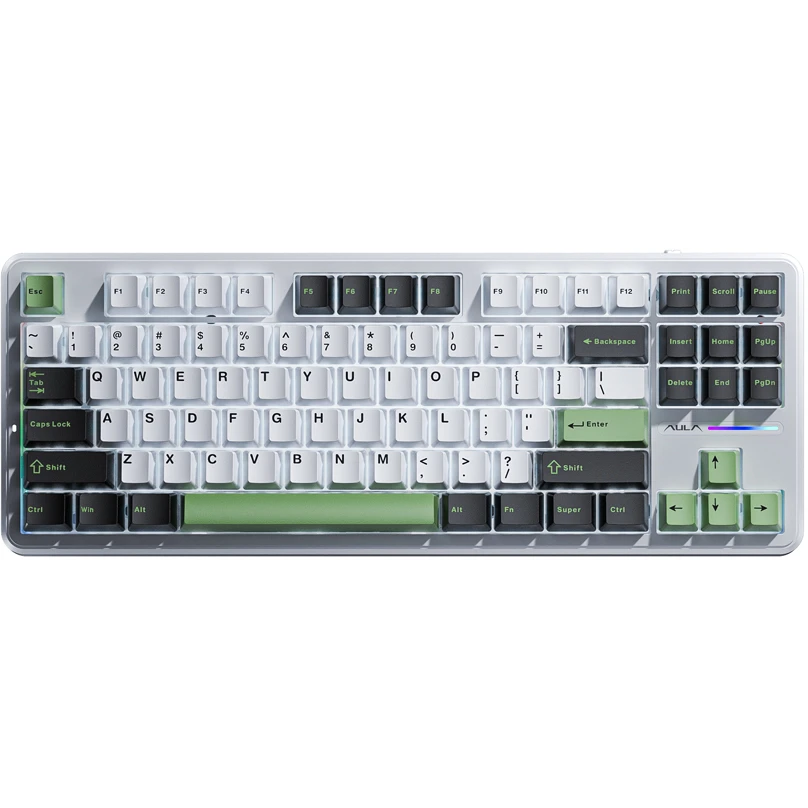 Клавиатура AULA F87 White-Black-Green