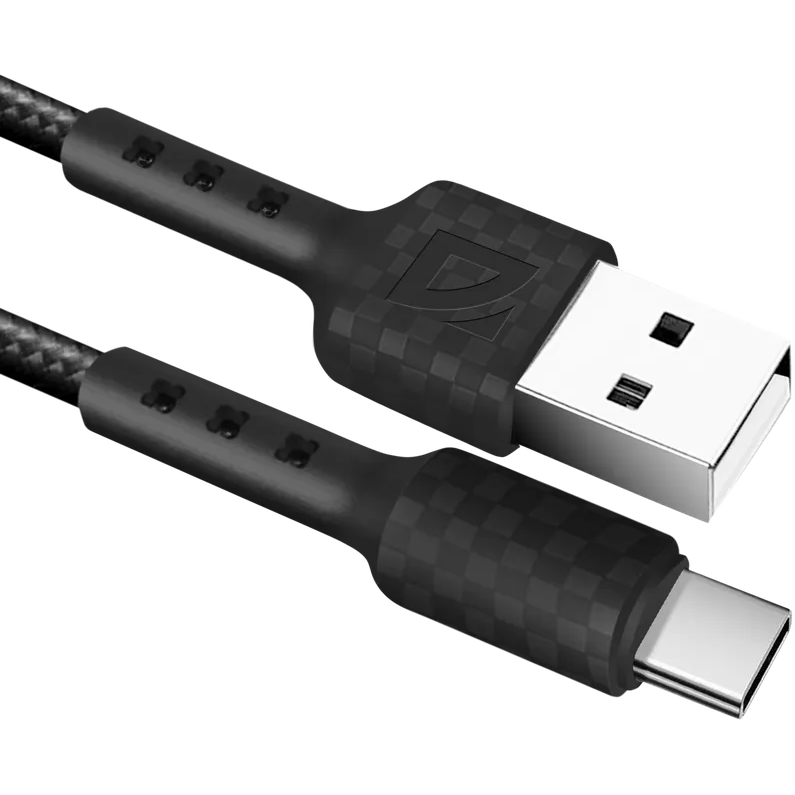 Кабель USB - USB Type-C, 1м, Defender F181 Black