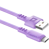 Кабель USB - USB Type-C, 1м, Defender F207 Violet (87106VIO)