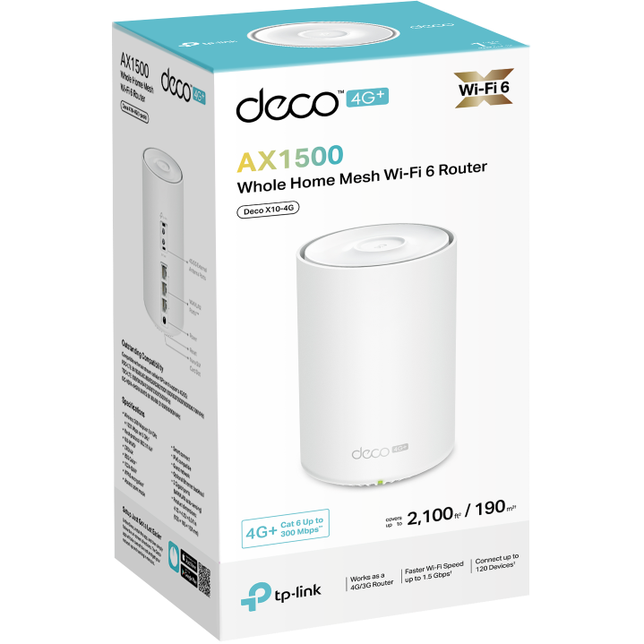 Mesh роутер TP-Link Deco X10-4G (1 шт.) - Deco X10-4G(1-pack) - фото 3