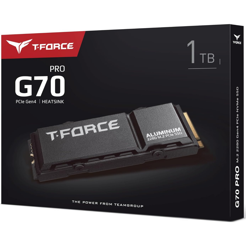 Накопитель SSD 1Tb Team T-Force G70 Pro Aluminum Heatsink (TM8FFH001T0C128) - фото 4