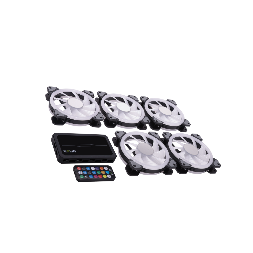 Вентилятор для корпуса GELID Amber 8 PRO + 5 Stella Infinity (RF-RGB-MP-02)