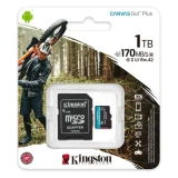 Карта памяти 1Tb MicroSD Kingston Canvas Go! Plus + SD адаптер (SDCG3/1TB)